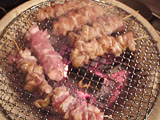 七輪で焼いた焼き鳥